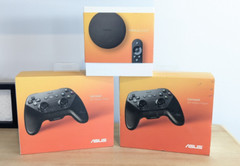 ASUS Google Nexus Player TV Streaming Device TV5001, controller, and 2 Game Pads