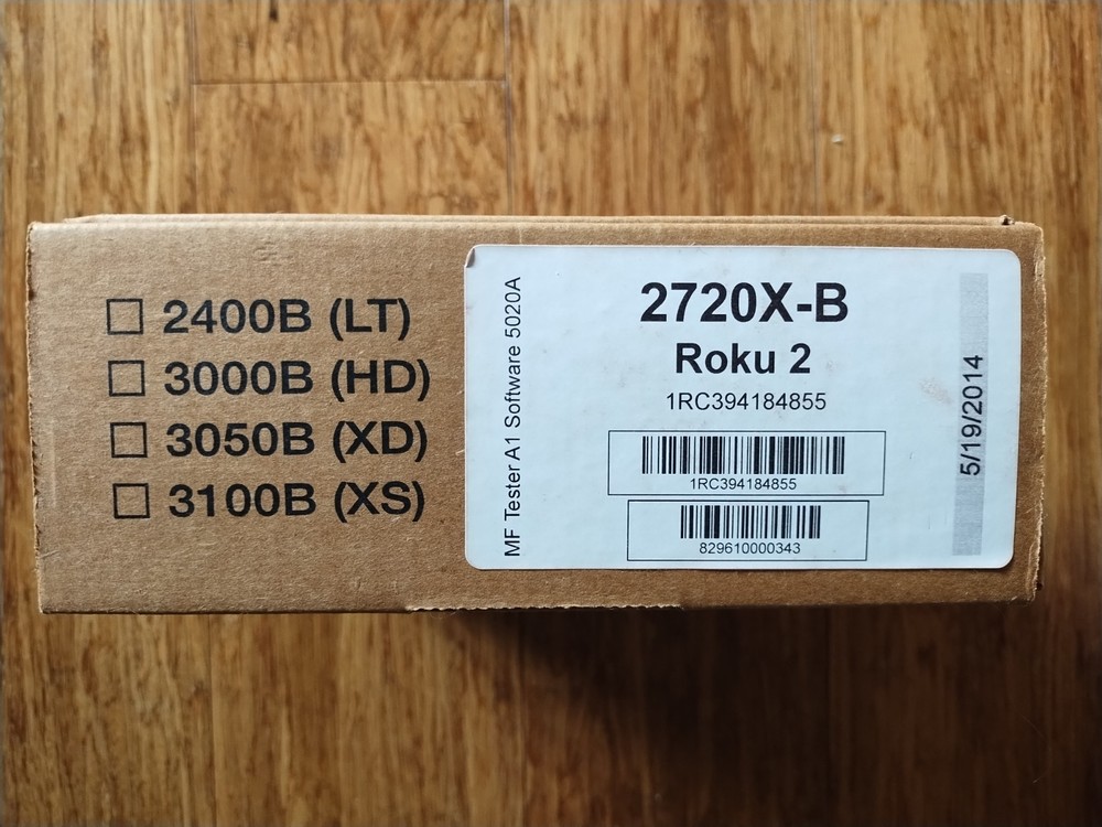 Roku 2 2720X-B (3rd Generation) Media Streamer Black NIB