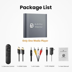 Compact 4K Digital Media Player: USB, Micro SD, HDMI Outputs & Auto Playback