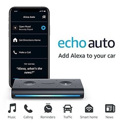 Echo Auto (1st gen) – Hands-free Alexa in your car with phone Black