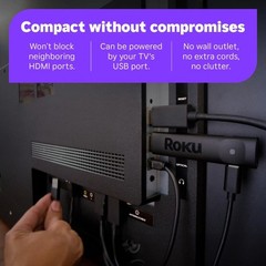Roku Streaming Stick Plus 2025 – 4K & HDR Roku Streaming Device for TV with Voic