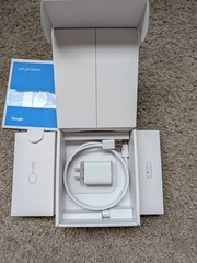 Google Chromecast with Google TV 4K Snow Open Box + Google Ethernet Adapter