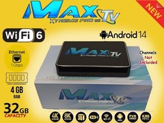 MAXTV XTREME PRO 5G 2024 Quad Core 64 Bit ANDROID 9.1 WITH VOICE REMOTE CONTROL
