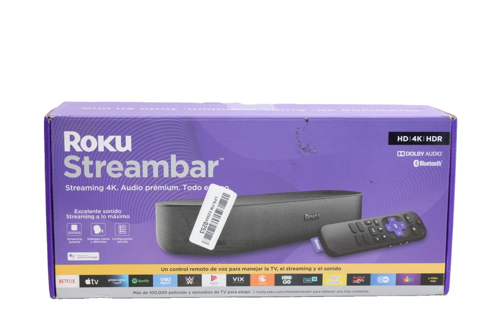 Roku Streambar 4K HDR Streaming Device & Premium Soundbar All in One UNTESTED