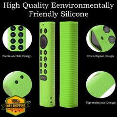 2pk NVIDIA Shield TV Pro Remote Case, Glow Green/Blue Silicone