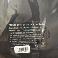 Grace Digital Mondo Elite Smart Internet Radio, Bluetooth, Wi-Fi, 7-Day Alarm…