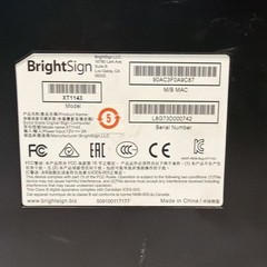 Brightsign XT1143 XT3 Expanded 4K Media Player HDMI – Pl Check Description