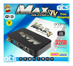 MaxTV Gold PRO 25 Max TV Box 8K Quad Core 64 Bit 2026