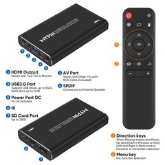 Mypin 4K30Hz Usb3.0 Hdmi Media Player Support 2.5 Sata Hdd Hdmi/Av/Optical
