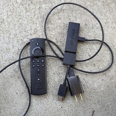 Amazon LY73PR Fire TV Stick 2nd Gen with Remote, USB Cable Dongle, Power Adapter