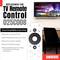 Ergonomic MECOOL KM2 Replacement Remote Control for 4K UHD Streaming Devices