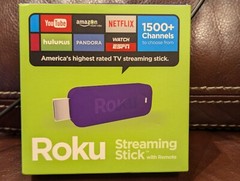 Roku Streaming Stick 3500R + 2 Point Anywhere Remotes HDMI Excellent Condition