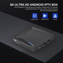 2026 Newest! WE2USAT K3 Pro TV Box 6K HDR 4GB+32GB Android 10.0 Built-in WiFi