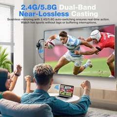 4K Wireless Display Adapter, Plug & Play, HDMI Dongle 5G for TV/Monitor/Proje…