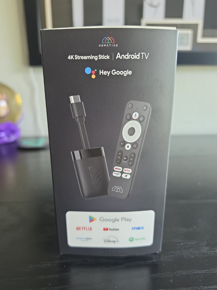 Homatics 4K Streaming Stick Android TV New in Box Media Player SN 2386 2GB RAM
