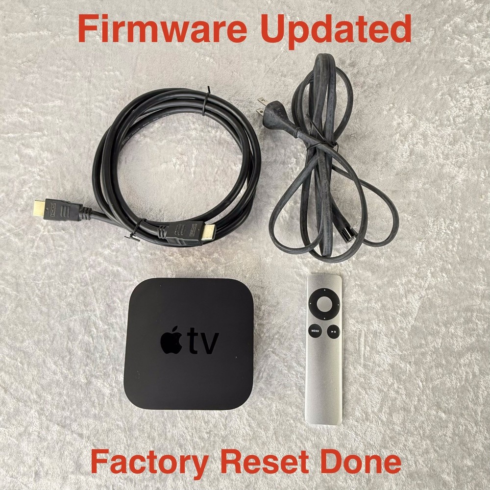 Apple TV A1625 4th Gen 32GB HD Media Streamer Remote AC & HDMI Cables Updated