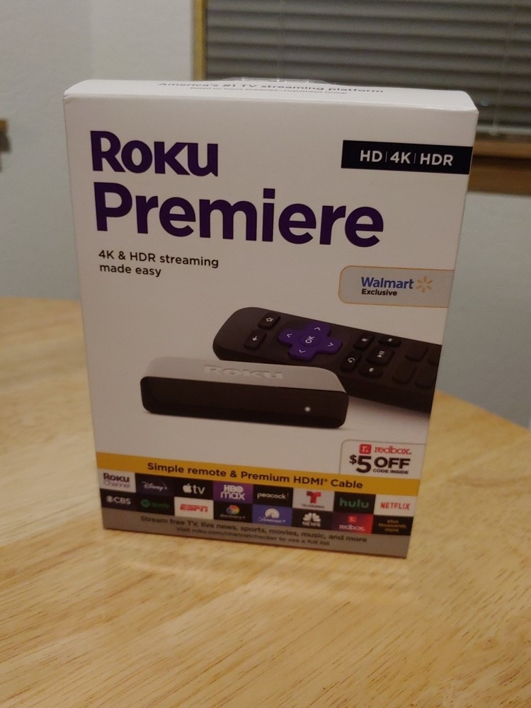 Roku Premiere 4K HDR Streaming Media Player with HDMI Cable & Remote – CIB