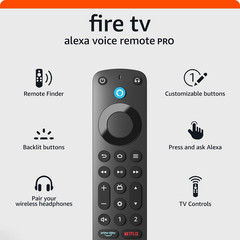Fire TV Alexa Voice Remote Pro (Newest Model), Includes Remote Finder, TV Contro