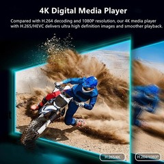 Compact 4K Digital Media Player: USB, Micro SD, HDMI Outputs & Auto Playback