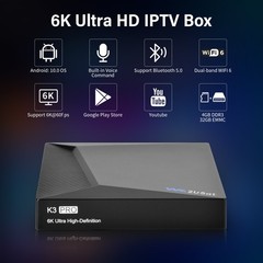 New WE2USAT K3 PRO 6K Super TV Box Streaming Box Voice Control
