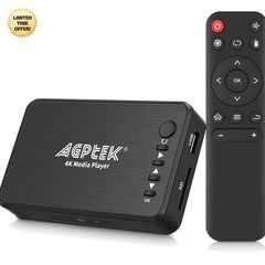 Updated 4K@30Hz HDMI Media Player with VGA AV Output for External HDD/USB/SD