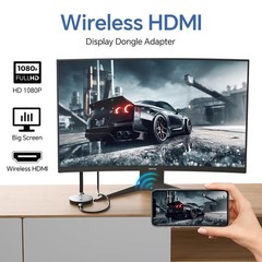 Wireless HDMI Display Dongle Adapter – Miracast Dongle, DLNA, AirPlay – Plug …