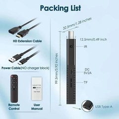 TVR3 Android 14 TV Stick 4GB 32GB 4K WiFi6 Bluetooth Streaming Player