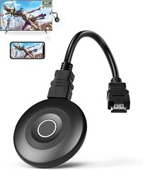 Wireless Display Adapter True 4K, 2.4G/5G WiFi HDMI Dongle, No Delay Screen M…