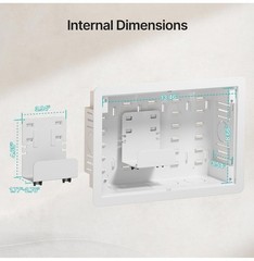 in-Wall Media Box,Recessed Outlet Wall Box,Structured Media Enclosure.