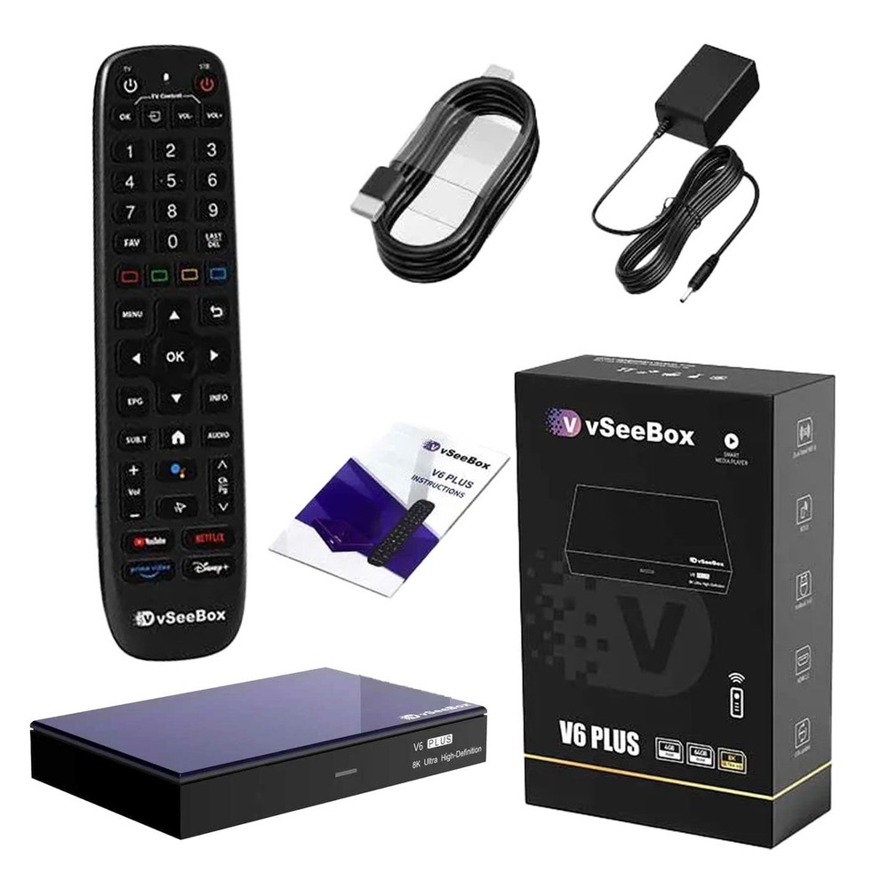 vSeeBox V6 Plus 2026 Android Media Device Super Box Crusher! Same Day Shipping
