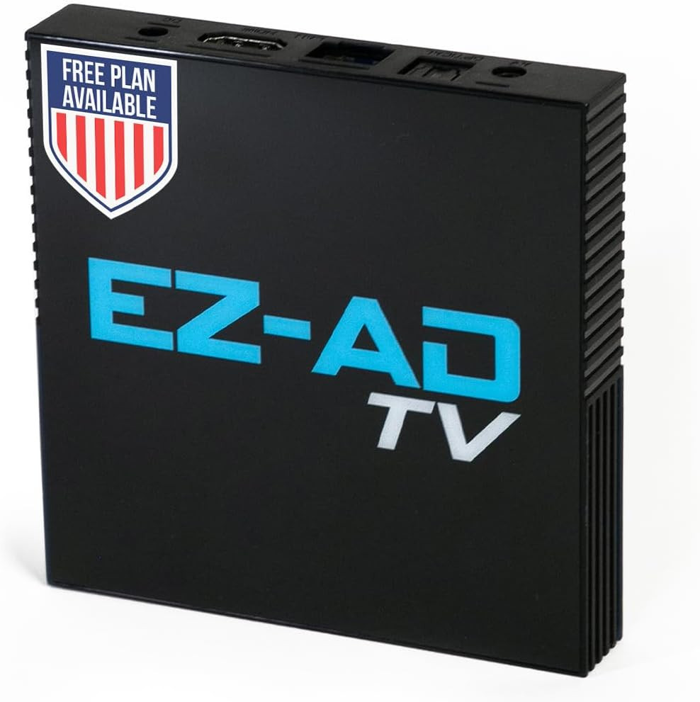 EZ AD TV Digital Signage Player, Digital Signage 4K Player Kit, Auto-Post Conten