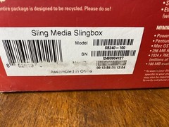 Sling Media Slingbox AV SB240-100 Streamer Digital Stream In Box Exc Condition
