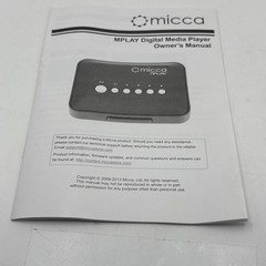 Micca MPLAY Mini Digital Media Player WITH REMOTE USB FLASH DRIVES TESTED WORKS