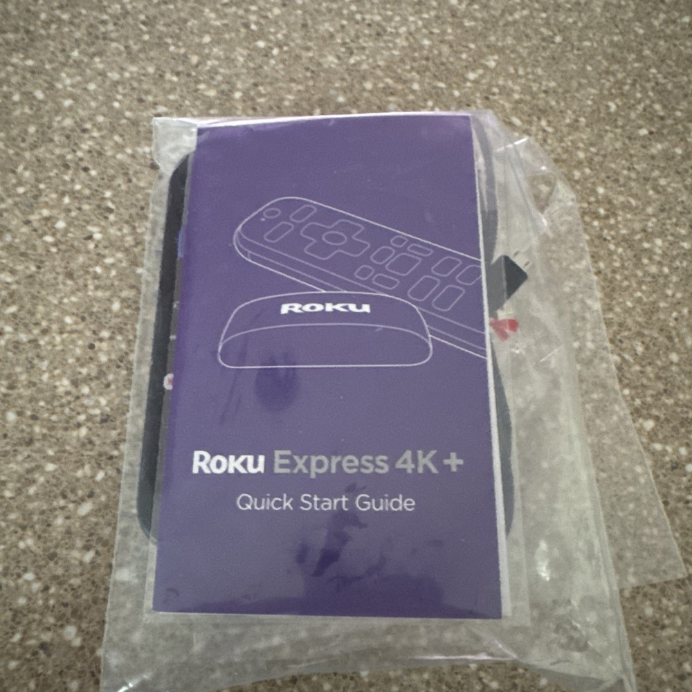 Roku Streaming Stick Plus 4K 2160p HDMI Dongle w/ Voice Remote, Black/Purple