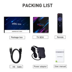 H96 Max Android 9.0 Smart TV Box 64G Quad Core 4K HD 5.8GHz WiFi Media Player