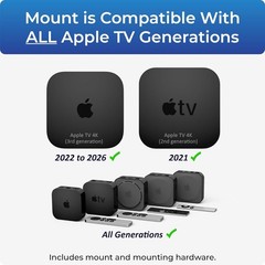 Universal Apple TV Mount – Compatible with All Generations & 4K Models New