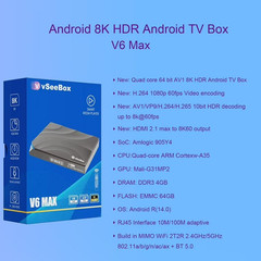 vSeeBox V6 MAX 8K Certified Distributor/ FAST/FREE SHIPPING