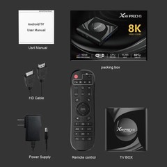 X88 Pro 13 Android 13.0 Smart TV Box with Remote Control, RK3528 Quad-Core, 4G+