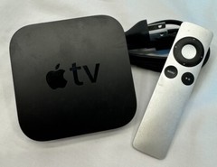 Apple TV 3rd Generation Black A1469 W A1294 Remote & Power Cable – Tested Works!