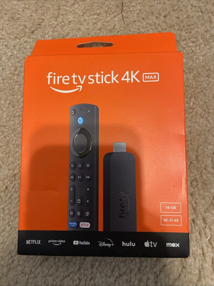 Amazon Fire TV Stick 4K Max Wi-Fi 6E, 16GB, Alexa Voice Remote. Sealed.