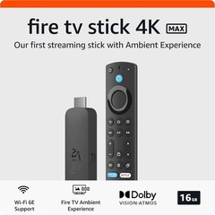 Elevate Your Home Theater: 4K Max Streaming Stick with Dolby Atmos & Art Display
