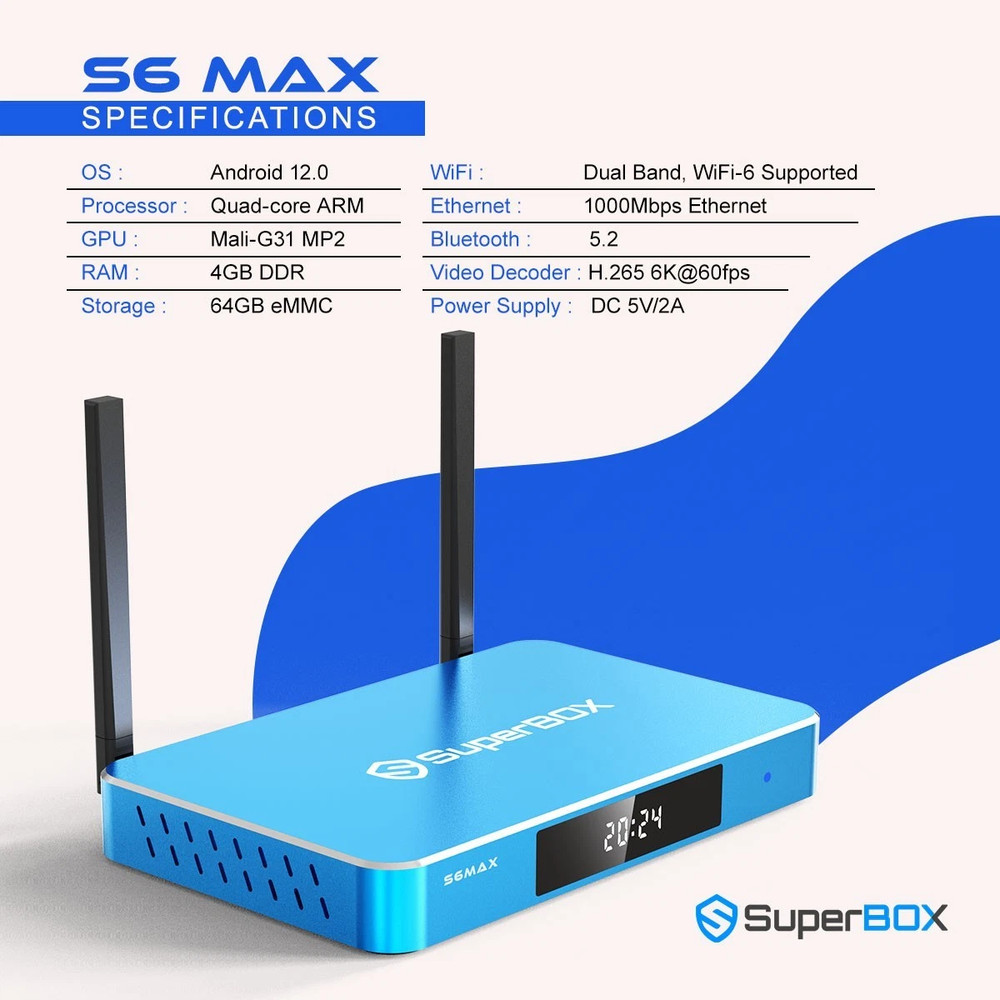 SuperBox S6 Max TV BOX Ship on The Same Day