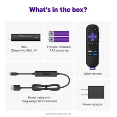 Roku Streaming Stick 4K HDR Dolby Vision, Wi-Fi Device SKU 3820R2 – NEW SEALED!!
