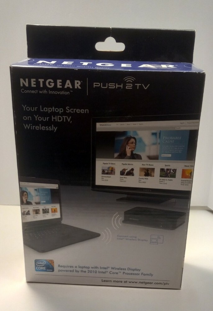 NEW Netgear PUSH2TV PTV1000 TV Adapter for Intel Wireless Display Laptop to HDTV