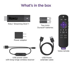 Roku Streaming Stick Plus 4K HDR Media Player with Voice Remote – 3810R