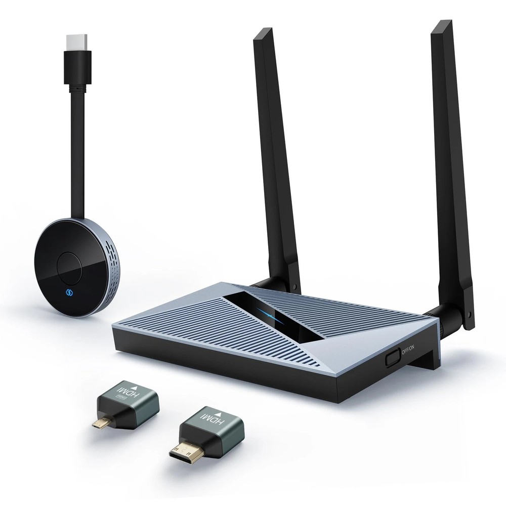 Wireless HD Adapter Transmitter & Receiver with Wireless HDMI Converter Dongle