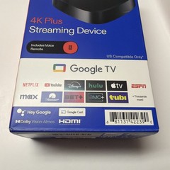 ONN 4K PLUS STREAMING BOX – GOOGLE TV – ULTRA FAST – 16GB Storage – 2 GB Ram