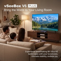 Vseebox V6 Plus Tv Box With Smart Backlit Bluetooth Remote Control Split Screen