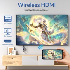 Wireless HDMI Display Dongle Adapter – Miracast with AirPlay Silver