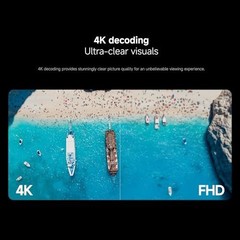 4K Streaming Media Player, Google TV, Dolby Vision, HDR10+, Wi-Fi 6, Voice Remot